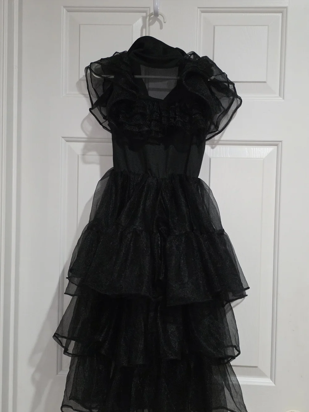 Black Layered Tulle Dance Costume Dress for Kids